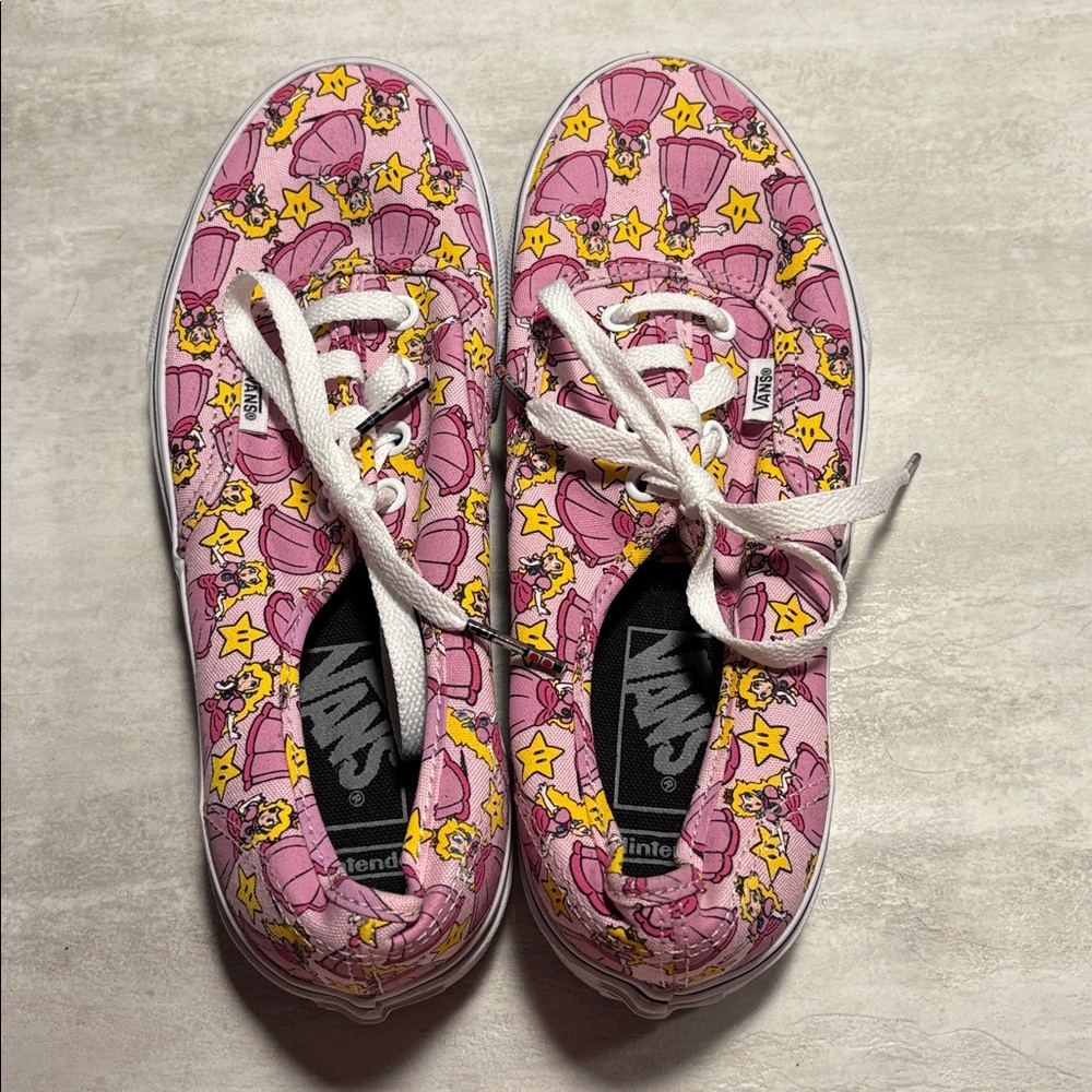 Vans Authentic Nintendo Princess Peach Low Top Trainers - Picture 13 of 16